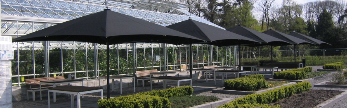 Parasol Lugano realisatie - restaurant de Kas