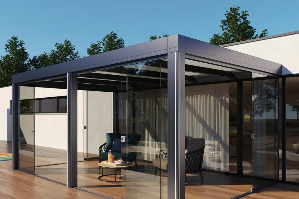 Areaq terrasoverkapping glas Harmonie tussen binnen en buiten