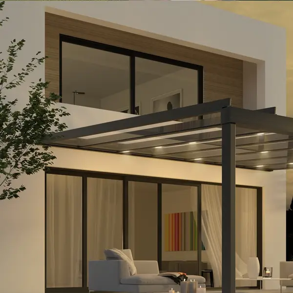Terrasoverkapping met rechtdak