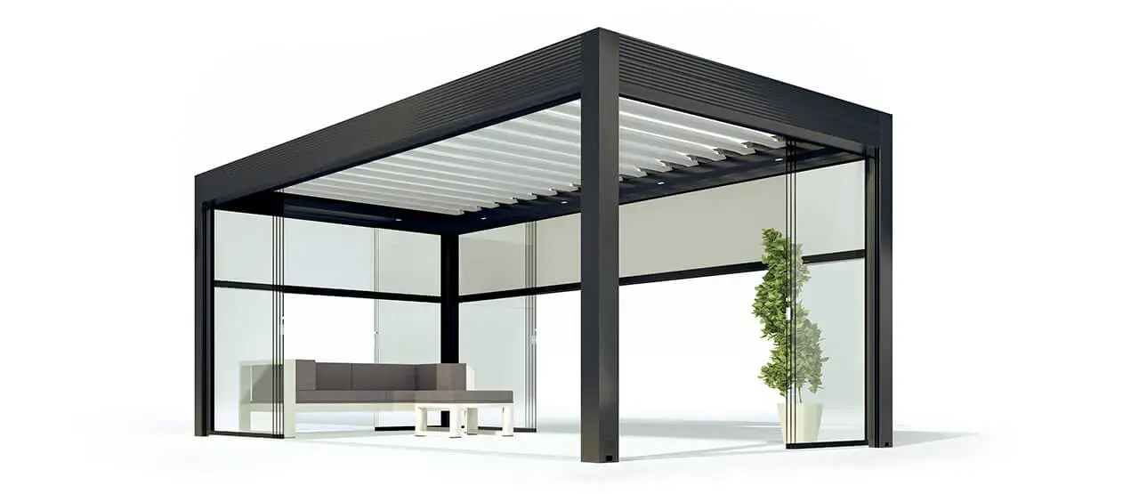 Zwart wit overkapping