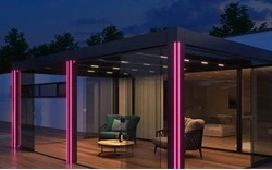 Ledverlichting glazen overkapping Area