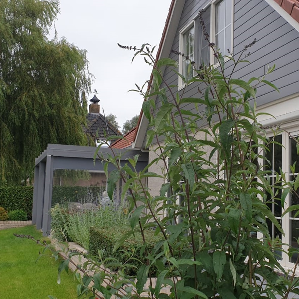 Realisatie van Veldman Zonwering glazen overkapping Terrazza Pure in Nes Friesland ( (4)