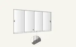 Glazenschuifwanden tuinkamer Nomo