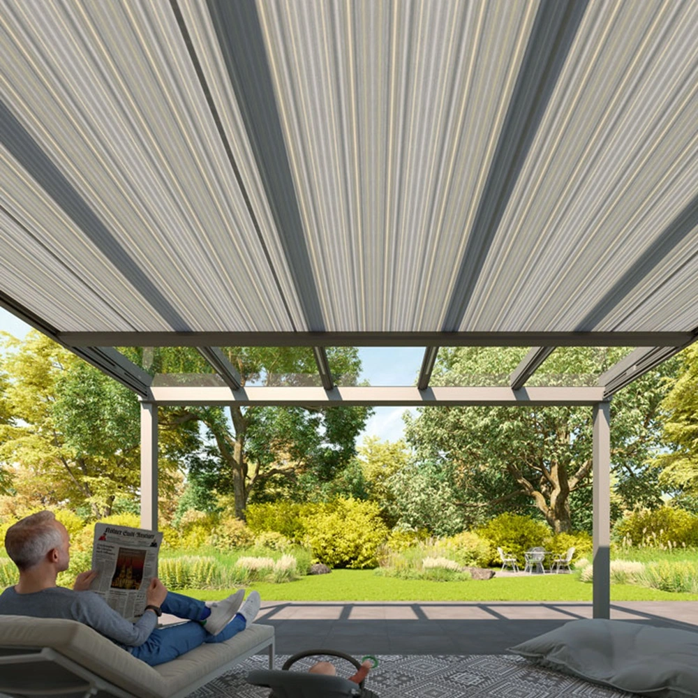 Serrezonwering Sottezza pure met zicht op tuin