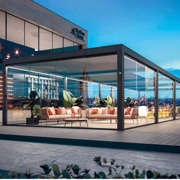 Horeca lamellen overkapping