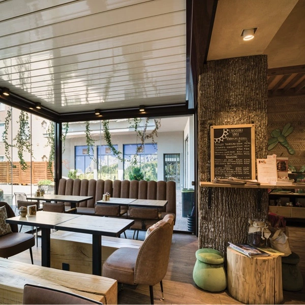 Horeca overkapping met lamellen Joy