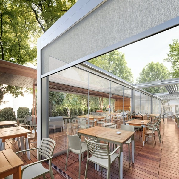 Horeca overkapping met lamellen Velvet