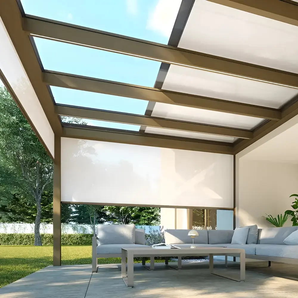 Vetro Vino glazen overkapping met zonwering