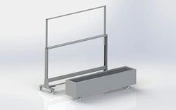 Windscherm met bloembak Windscherm met bloembak