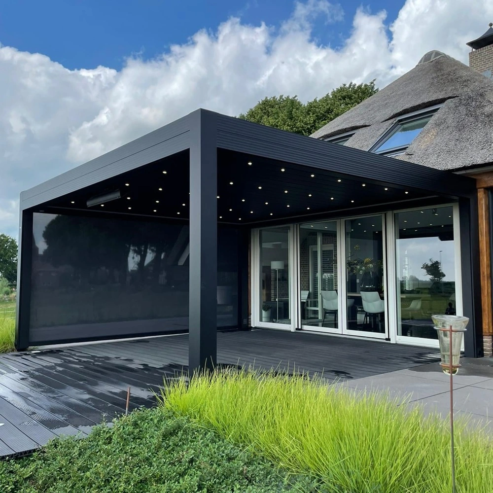 Terrasoverkapping met screen in een landelijke omgeving Utrecht Terrasoverkapping met screen in een landelijke omgeving Utrecht