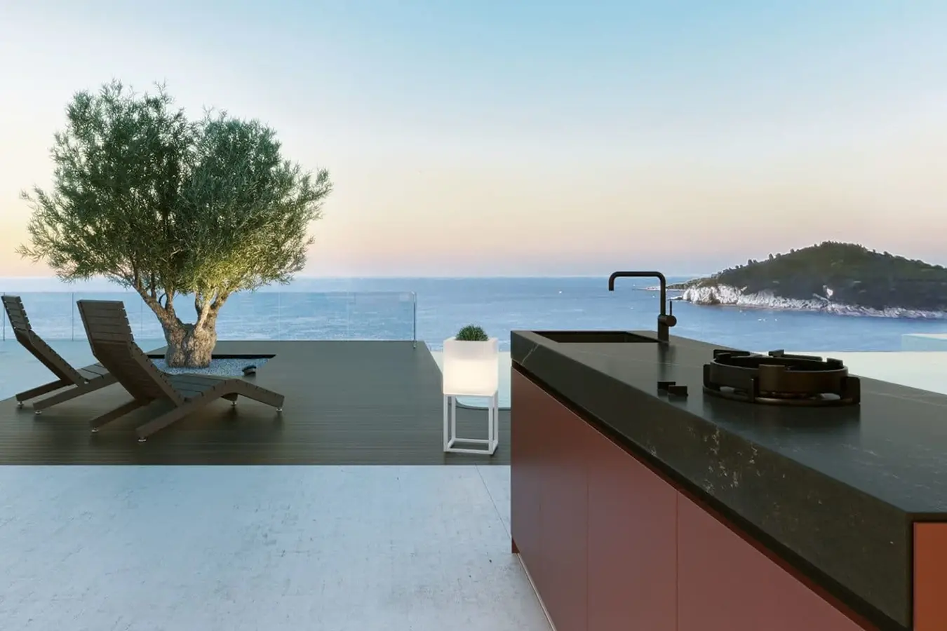 Modern terrasoverkapping